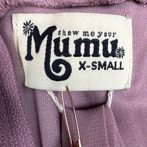 Show Me Your Mumu Jenn Maxi Dress Antique Rose Chiffon Size XS NWT - Picture 6 of 7